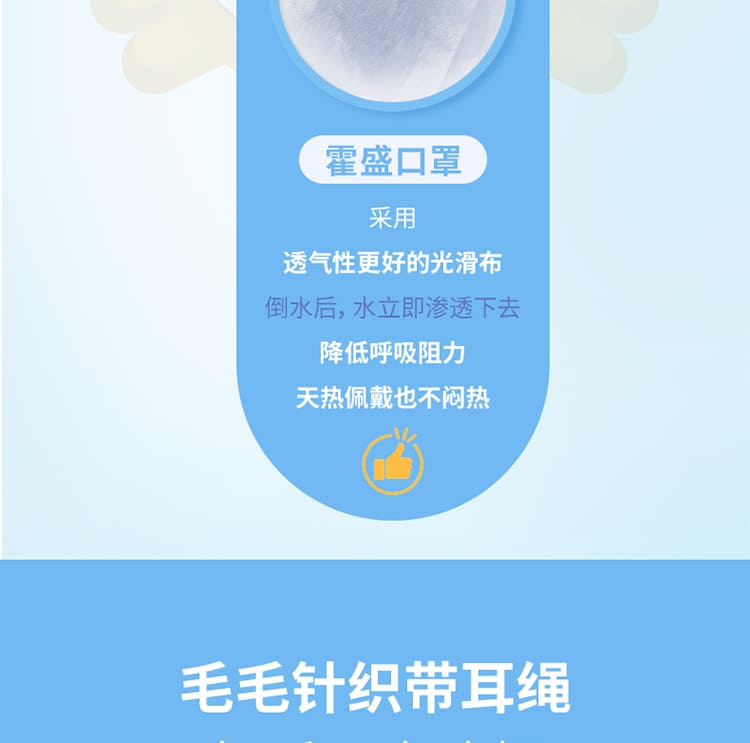 霍尼韦尔（Honeywell） 霍盛 HMSDM06 儿童一次性平面口罩 （细菌过滤效率BFE 99.9% 、印花款独立包装）